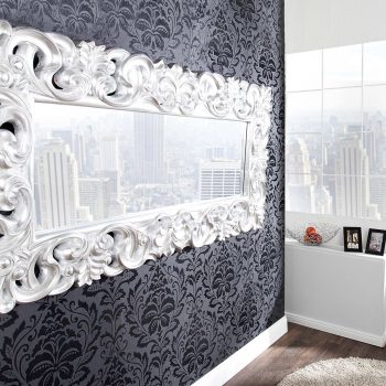 Luxusné zrkadlo Veneto strieborné