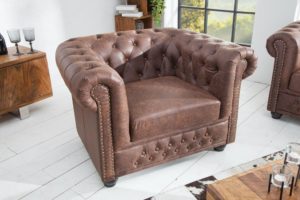 LUXUSNÉ KRESLO CHESTERFIELD VINTAGE II KOŽA