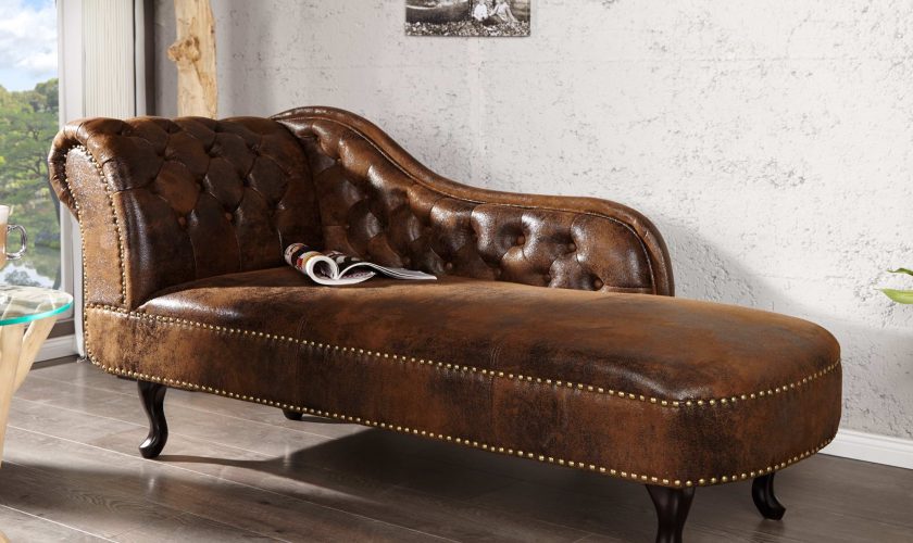 Leňoška Chesterfield Vintage hnedá