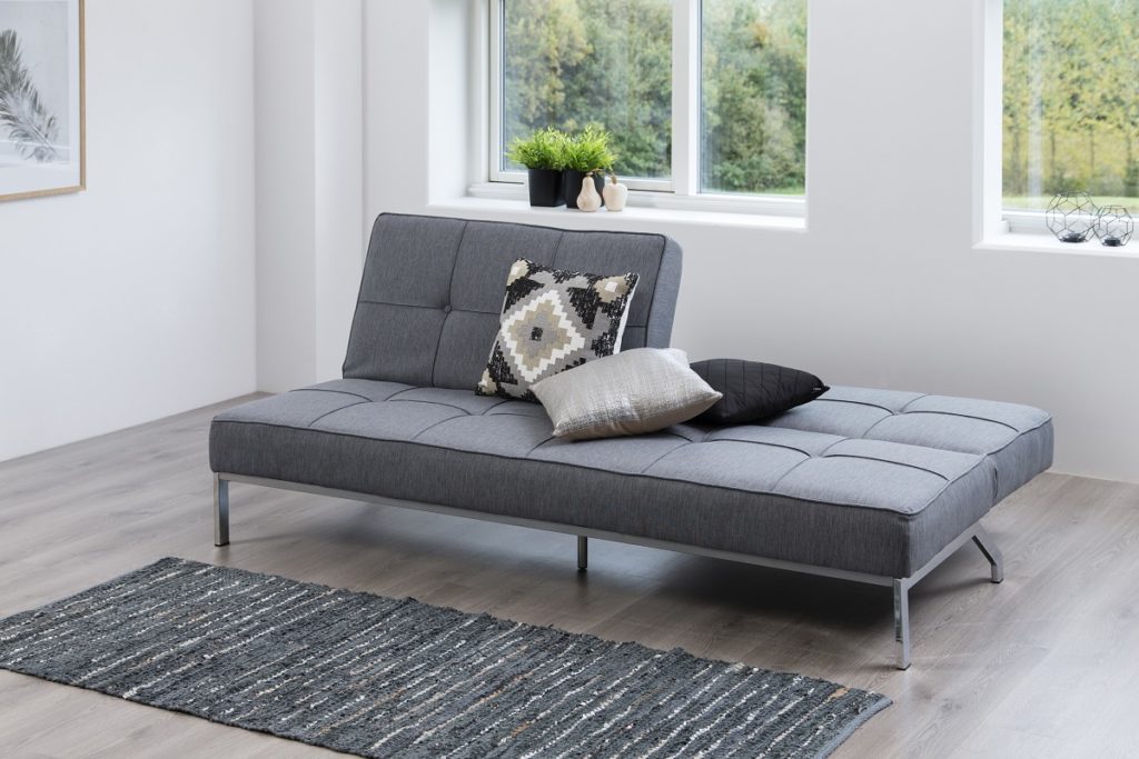 szürke textil kanapéágy