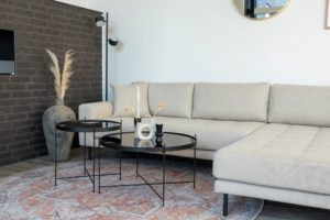 béžová rohová sedačka ansley