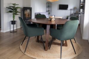 okrúhly jutový koberec